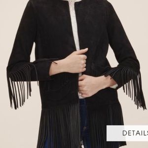 Maje Suede Fringe Jacket